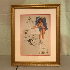 T.N THOMPSON PIN UP CALENDAR 1952 DOUBLE SIDED